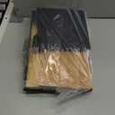 JANSNIMEN Bread Box for Kitchen Countertop, Large Bread Container Storage, Wooden Farmhouse Bread Box with Window Bread Holder (Vintage Black)