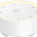 Kipcush White Noise Machine | Center-Concave for Easy Blind-Touch Night Light | 21 Soothing Sounds & Brown Noise | Perfect Sleep Aid for Adults & Baby (Small)