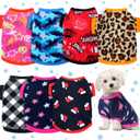 7 Pcs Dog Fleece Sweaters Dog Sweatshirt Winter Outfits Soft Fleece Puppy Sweater Outfits for Chihuahua Yorkshire Pets Cat(Cute,S(Neck: 8.27", Chest: 13.78", Back: 9.84"))