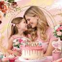 7x5ft Happy Mother's Day Backdrop Thanks Mother Party Photo Backdrops Mom's Day Party Decorations Backdrop Mother's Day Birthday Background 176