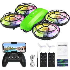 Swifsen Kids Drone with Camera Mini Rc Toy for Boys, Beginners, Birthday Gifts for Boys and Beginners,Quadcopter Light Toy With 2 Batteries,Rc Drone Indoor Small Helicopter,Altitude Hold