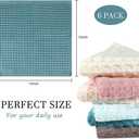 vfaejll 6 Pack Waffle Weave Dish Cloths, 13x13 Inch 100% Cotton Kitchen Towels for Washing Dishes - Super Absorbent, Quick Drying Dish Rags (Mixed Colors)
