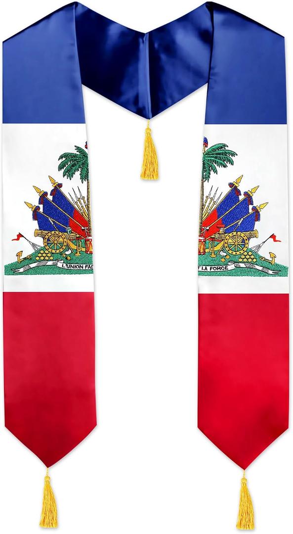Graduation Stole, Embroidered Graduation Sash for College & High School Students, 72 Inch