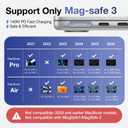 Magnetic 3 Cable USB-C 6.6FT Compatible with M5/M4/M3/M2 MacBook Air Pro Charger, 140W Safe 3 Cable for MacBook Air (13"/15" 2026/2025/2024/2023/2022), Pro (16"/14" 2026/2025/2024/2023/2021), White