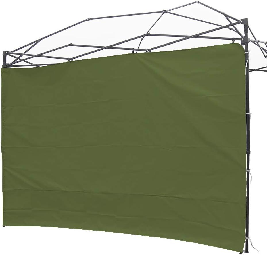 Canopy Sunwall Sidewall Gazebos Tent Waterproof for 10x10ft Pop up Straight Leg Gazebos Outdoor Instant Canopies 1 Pcs Green Only