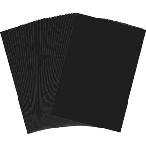 50 Sheets Black Construction Paper 8.5 x 11 Inch Assorted-65Lb/180Gsm, Construction Paper Bulk for Classroom Supplies, Crafts & Scrapbooking DIY Supplies