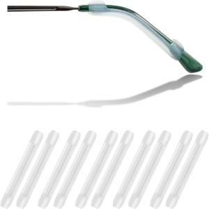 YR Soft Silicone Eyeglasses Temple Tips Sleeve Retainer, Anti-Slip Elastic Comfort Eyeglass Ear Grippers for Eyeglasses Sunglasses Reading Glasses Eyewear, 5 pairs - Clear