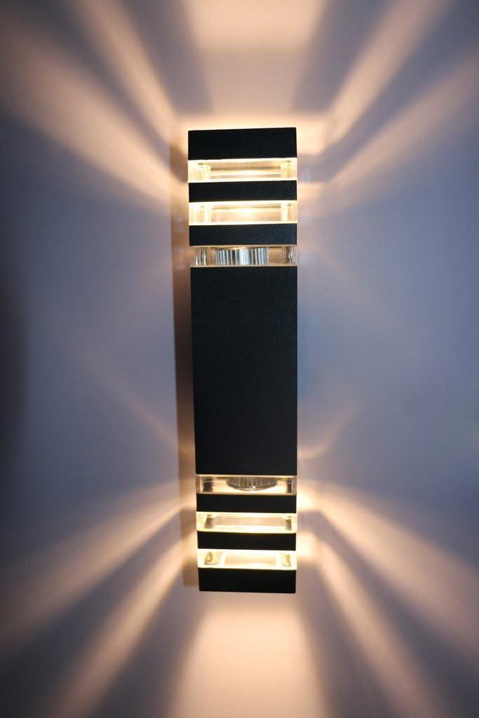 14W LED Outdoor Waterproof Wall Mounted Light E27 Bulb Up/Down Lamp Fixture Warm White (Power consumption: 14W)