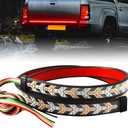 KaiDengZhe Arrow 48 Inch 432LED Truck Tailgate Light Bar Strip RED Brake Sequential Amber Turn Signal Lights Double Flashing Light Tail Light Bar for Pickup Trailer SUV RV Van-1PCS