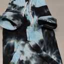 Dog Hoodie Tie Dye Dog Sweatshirt Chic Winter Clothes Ultra-Soft Warm Sweaters for Small Medium Dogs Fashion Pet Clothes for Dogs (Blue/Black/Grey, XL (Back: 16.92",Chest: 21.65", Neck: 18.89"))