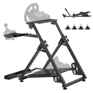 VEVOR Racing Wheel Stand, Adjustable & Foldable Simulator Stand for Logitech G923 G920 G29 G27, Thrustmaster T300RS TX F458 T500RS T3PA-PRO(F1/GT) Gaming Cockpit,Pedals Simulator NOT Included