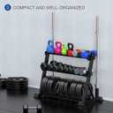 ULTRA FUEGO Dumbbell Rack 3-Tier Weight Plate Rack Storage Stand for Dumbbell/Kettlebell/Weight Plate and Curl Bar