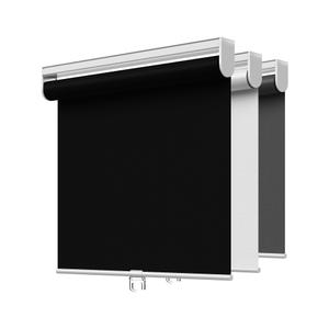 BGBL Cordless Roller Shades Blackout Blinds for Windows Room Darkening Rolled Up Shades with Spring System, UV Protection Window Shades Door Blinds for Home and Office (Black, 30" W x 72" H)