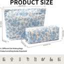 Cosmetic Bag for Women Corduroy Makeup Bag Travel Make Up Organizer Tool Pouch Small Bag for Purse, Zipper Portable Storage Pouch Toiletry Bag for Women (Apis)