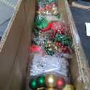 60 Pcs 6ft Half Christmas Tree with Ornaments and 150 LED Lights Artificial Half-Shape Christmas Tree with Poinsettia Berry Picks Topper Star Balls for Xmas Holiday Decoration(Dark Green)