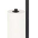 Toilet Paper Holder Stand Toilet Paper Roll Holder Stand Freestanding Black Toilet Paper Holder for Bathroom Toilet Tissue Storage Holder Metal (1)