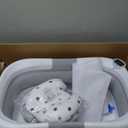 Collapsible Baby Bathtub, Baby Bath Tub with Soft Cushion & Thermometer, Baby Bathtub Newborn to Toddler 0-36 Months, Portable Travel Baby Tub (Gray)