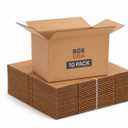 BOX USA Moving Boxes Holds 65lbs, 22"L x 17"W x 12"H (10-Pack) Large - Corrugated Cardboard Box for Shipping, Mailing, Packing, Packaging and Storage