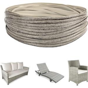 Lahpivieh 120 Ft Wicker Repair Kit, Plastic Wicker Material, Faux Rattan Replacement Supplies for Patio Furniture Sofa Chair Repair (Mottled Grey)