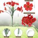 24 Bundles Artificial Flowers for Outdoors/Indoors, Fake Flowers Plants for Indoor Outside Garden Porch Window Box Home Wedding Farmhouse(8 Color)