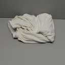 NeColorLife Velvet Square Ottoman Cover,Stretchable Footrest Stool Slipcover with Elastic Band for Rectangle and Square Storage Ottoman(Large,Off White) (L Length: 35"-45",Width: 31"-43")