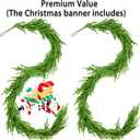 Horynar 2 Pcs Christmas Garlands, 12 FT (2 * 6FT) Artificial Lifelike Pine Garland, Banner Included,Greenery Garland for Mantle,Table,Stairs,Wall,Indoor, Christmas Decorations Outdoor (2, 6 FT)
