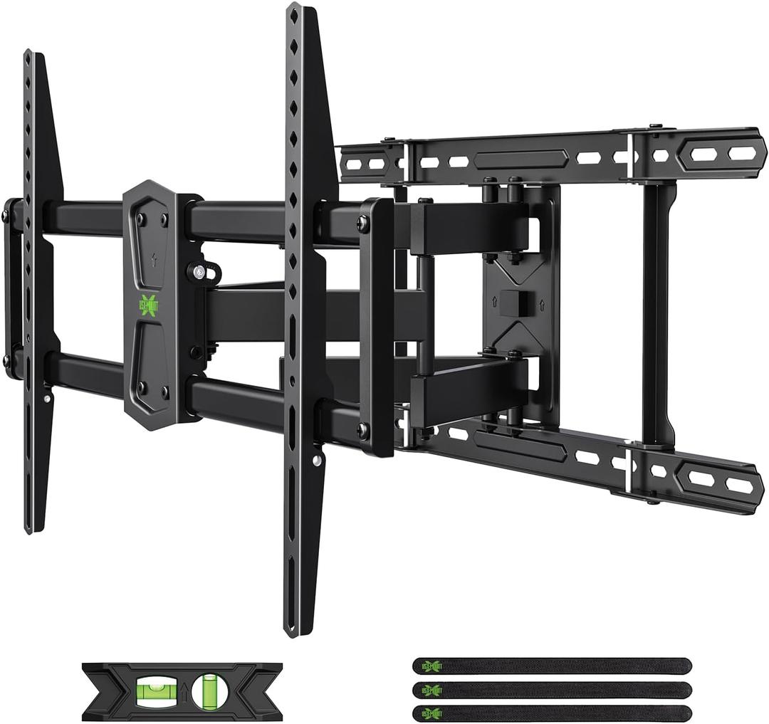 USX MOUNT Full Motion TV Wall Mount 42"-84" TVS, Fits 16" 18" or 24" Studs, Heavy Duty TV Mounts Bracket with Dual Articulating Arms Tilt Swivel Extension Max VESA 600x400mm, Weight Capacity 110lbs