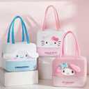 Cute Lunch Bag for Women, Leakproof Cartoon Lunch Box, Reusable Large Capacity Lunch Tote Bag for Work Travel Picnic