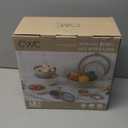 COOK WITH COLOR Mixing Bowls with TPR Lids - 12 Piece Plastic Nesting Bowls Set includes 6 Prep Bowls and 6 Lids, Microwave Safe (Brown)