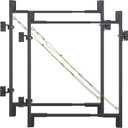 2Pcs Fence Gate Kit DIY Gate Building Kit, 36"-72" Heavy Duty Wood Fence Gate Kit with 4-5 Feet Height, Fits Both 1"x4" and 2"x4" Wood (Black)