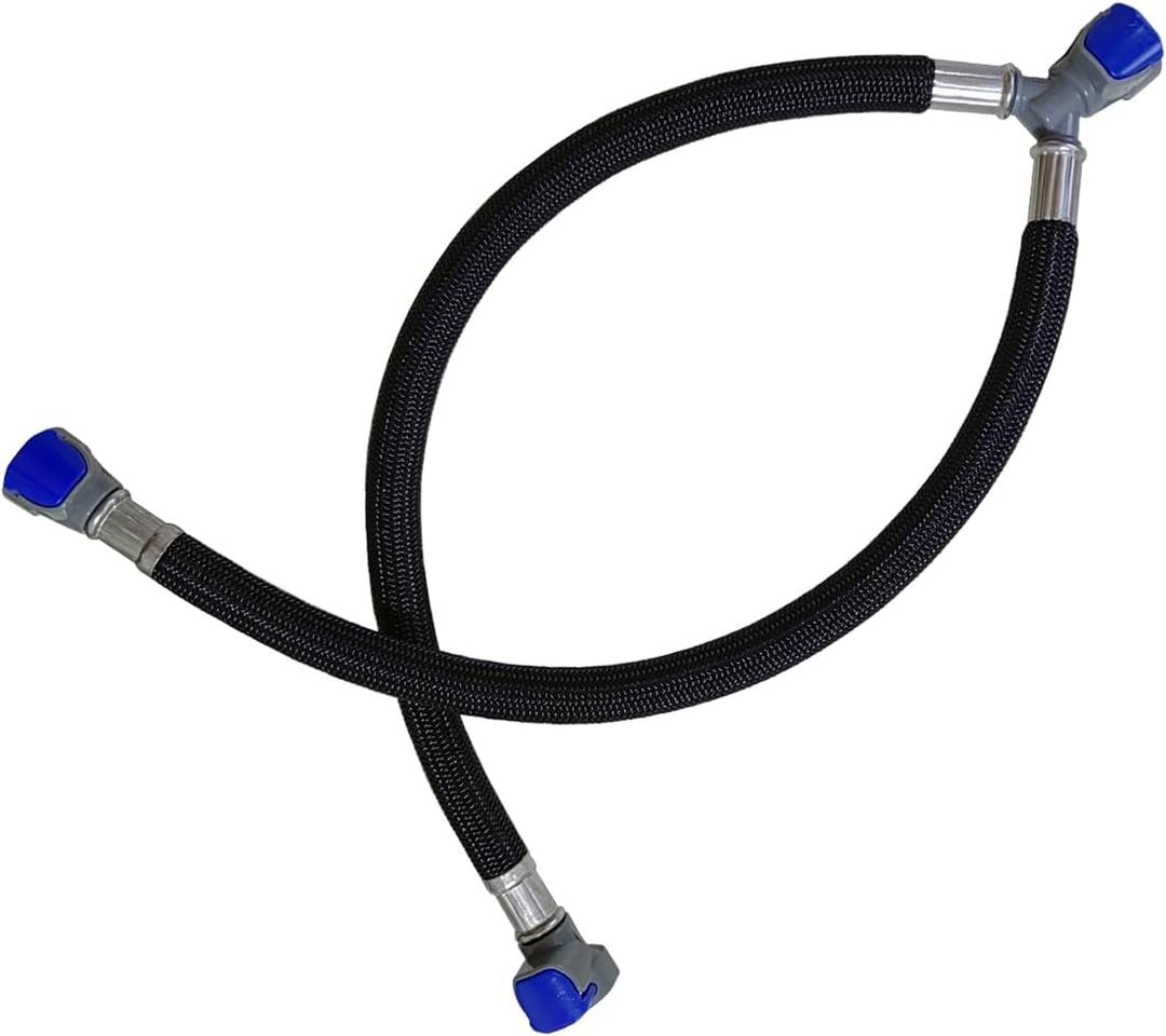 Quick Connect Faucet Water Supply Lines, 12 Inch Long, Widespread Bathroom Faucet Replacement Fast Lock Pipe Hoses, V-Shape, 1 Piece