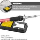 Soldering Iron Kit, 60W Soldering Iron with 5pc Interchangeable Tips, 10-in-1 Adjustable Temperature Solder Welding Tools, Fast Heating, Electronic Repair, 110V