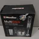Mueller Multistick 5-in-1 Immersion Blender Handheld, 12 Speed Hand Mixer - Turbo Boost, Heaviest Duty Copper Motor, Titanium Blades Hand Blender, Milk Frother Wand, Whisk, Beaker, Chopper, Grey (Gray)