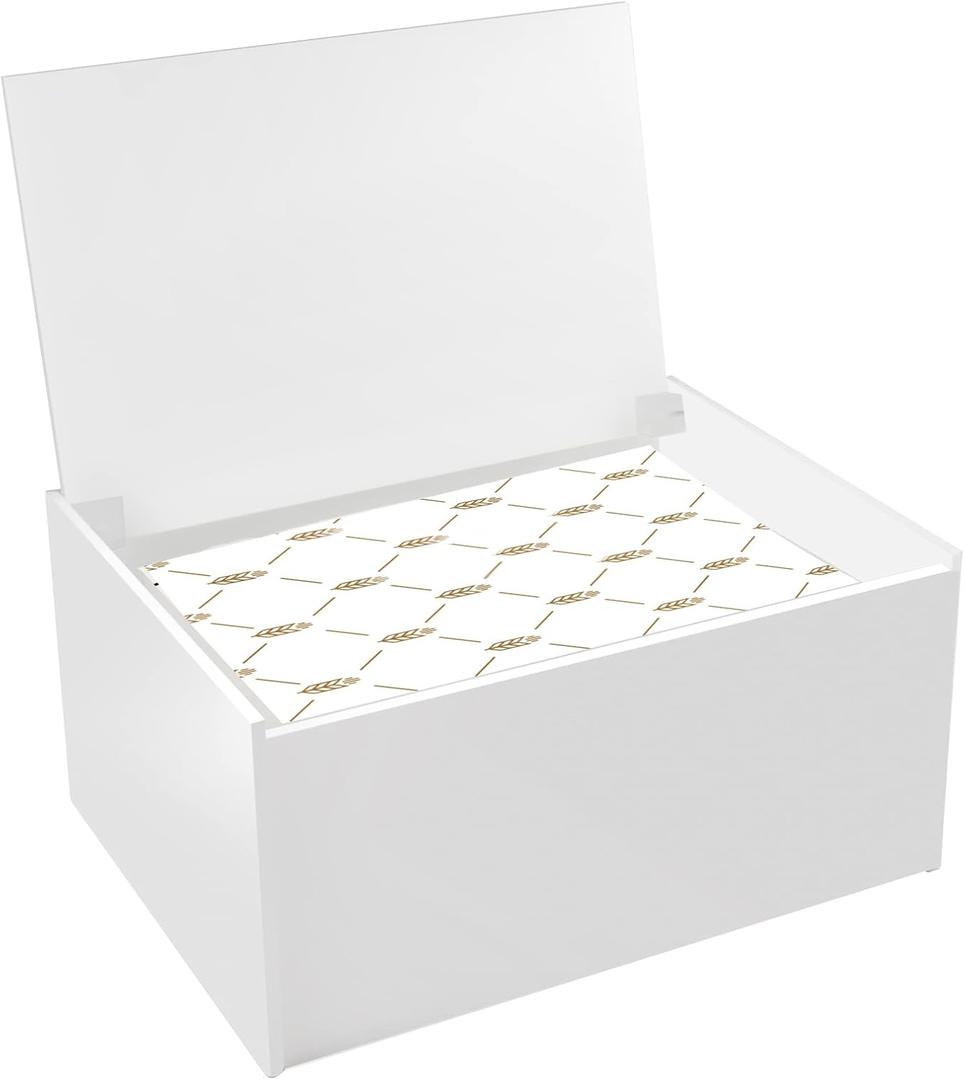 Watpot Acrylic Laundry Dryer Sheet Holder, Clear Dryer Sheets Container with Lid for Laundry Room, White