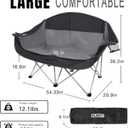 WILDROOTS Double Camping Chair Folding Loveseat 600LBS Patio Balcony Beach, 54.33 x 20.86 x 36.22 inches