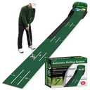 Putting Green Indoor - Golf Putting Mat boasts Genuine Green Speed and a Wrinkle-Free Surface. 8ft Practice Putting Mat with lenticular 3D Backplate, Alignment Guides and Ball Return