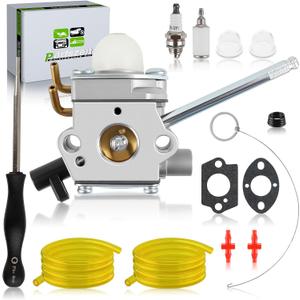 308028007 Carburetor Fits for Homelite UT-08520 UT-08550 UT-08921 UT-08951 26cc blower with Primer Bulb Spark Plug Fuel Line Fitting