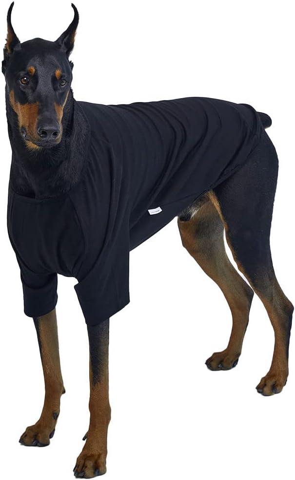Dog Shirt for Small Dogs Plain T-Shirts Soft Breathable Dog Cotton Shirt pet Clothes (X-Large, Black)