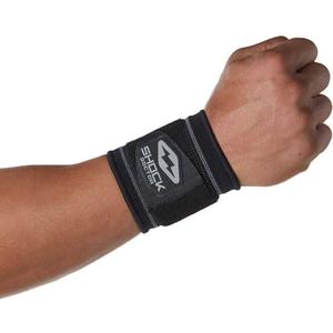 Shock Doctor Compression Knit Wrist Sleeve with Strap (Black, S)