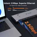 TobenONE 16-in-1 USB-C Docking Station 3 Monitors & Dual Monitor,2 HDMI+DP+6 USB Ports for Office & Home Use,Capable of 100W Power Supply & 2.5Gbps Ethernet, Used with Dell/HP/Lenovo