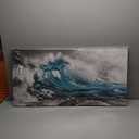 Sea Wave Pictures Canvas Wall Art For Living Room Bedroom Wall Decor,Surge Wall Art Print Paitnings for Home Decor,Morden Artwork Sea Seascape Canvas Art Waterproof Ready to Hang-20x40Inches