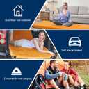 CYMULA Memory Foam Camping Mattress Pad, CertiPUR-US Sleeping Mat, Portable Roll Up Mattress for Adults, Camping Bed Pads for Sleepover, Car Bed with Travel Bag
