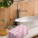 80Pcs Pink Christmas Guest Napkins Winter Snowman Disposable Paper Napkin Cute Xmas Holiday Party Decorative Dinner Hand Napkin Towel for Wedding Birthday Party Supplies, 13 x 15.7 inch