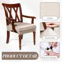 Havawish Large Dining Room Chair Seat Covers with Armrest Dining Chair Slip Covers Protectors(2 Pcs,Taupe)