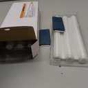 Fanna 9.6" Flameless LED Taper Candles with Timer in Real Wax, Battery Operated Rustic Wax Dinner Candlesticks with Remote, 8 Batteries Included - Set of 4 - Dark Blue