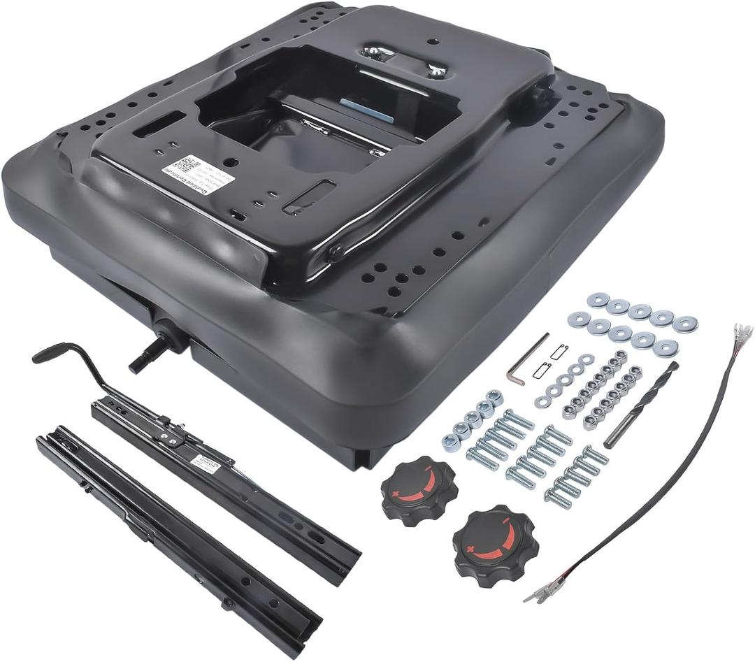 Seat Suspension Kit with Seat Slider Track | Replacement for Zero Turn Lawn Mower Tractor Forklift Compatible with Most Aftermarket Seats