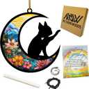 Boston Terrier Memorial Suncatcher - Personalized Bostie Ornament With Name Date, Rainbow Bridge Sympathy Card - Dog Passing Away Bereavement Gift