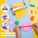 Amylove Polymer Clay Roller Machine Clay Presser Machine with Polymer Cutters 15 cm 5.91 Inch Wide Roller Thin 1 to 3 mm 6 Thickness Options for Craft Projects