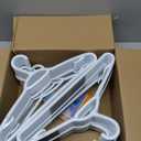 Neatfreak Slim Non Slip Hangers - Space Saving Hangers for Clothes with Lingerie Hooks and Pants Accessories Bar - Patented W Frame White Plastic (40)