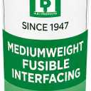 HBI Medium Weight Fusible Interfacing, Non Woven Iron-On, 12 in x 25 yd | white medium non woven iron on interfacing, sewing, quilting, bags, collars and crafts, easy fuse, machine washable